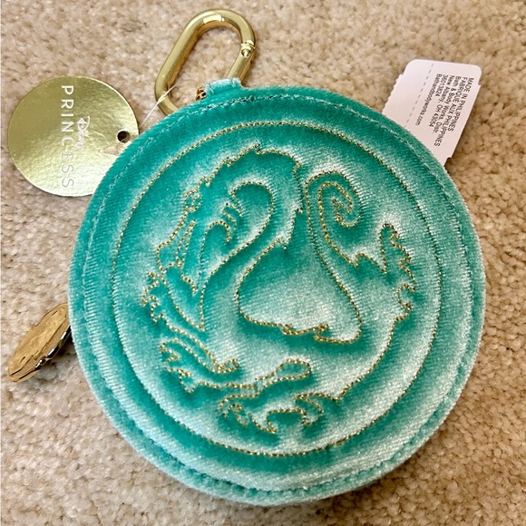 Bath & Body Works Handbags - Bath and Body Works Disney Mulan Teal Dragon Velvet Pouch